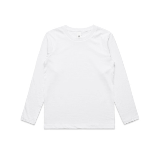 WHITE youth-staple-l/s-tee-white